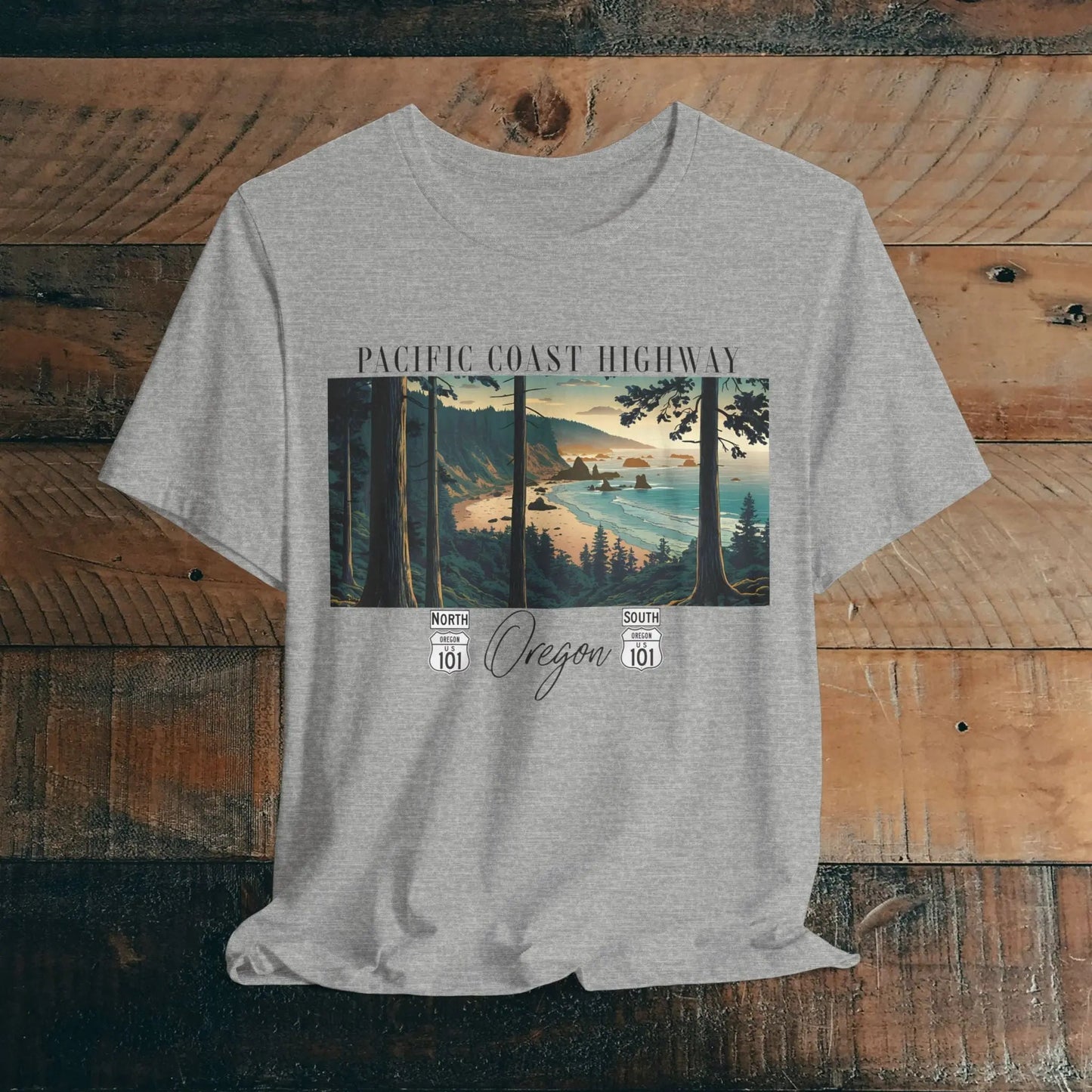 Oregon Coast Highway 101 Pacific Coast Highway Unisex Fit T-shirt PCH Tee