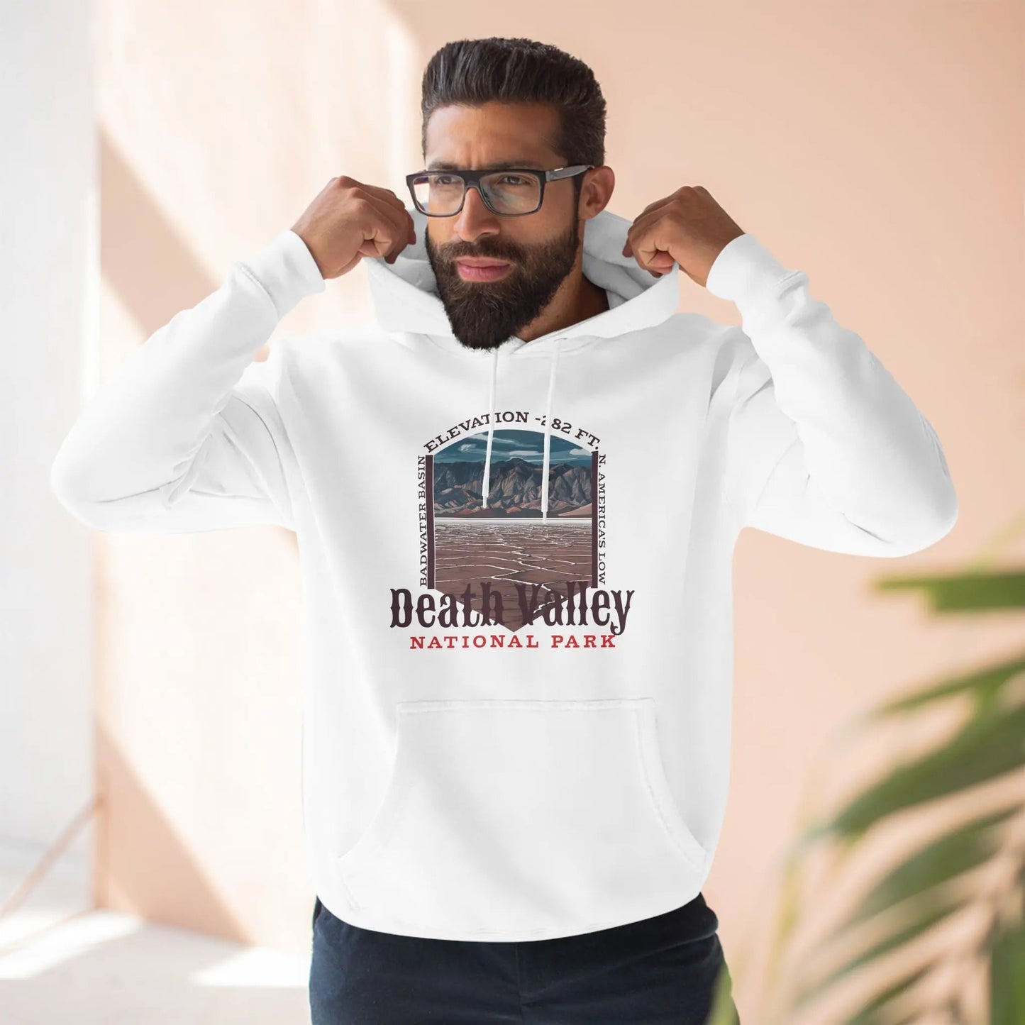 Death Valley National Park Unisex Fit Fleece Hoodie Badwater Basin