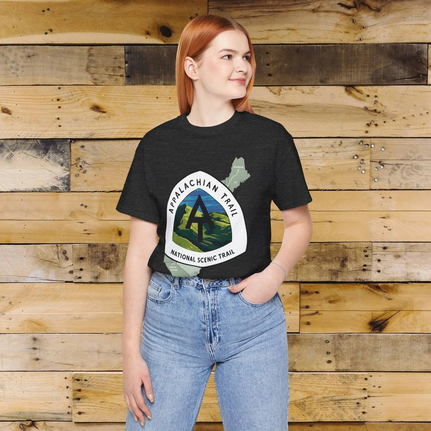 Appalachian Trail Unisex Jersey T-Shirt Logo Emblem Mountain Camp Hike Tee