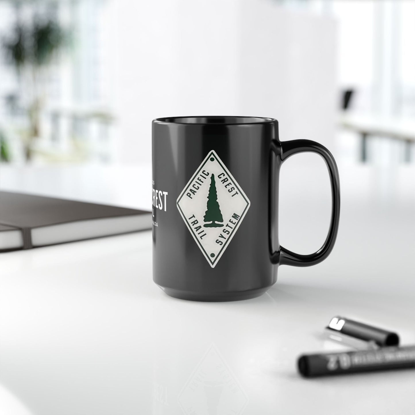 Pacific Crest Trail Classic Marker Black Mug
