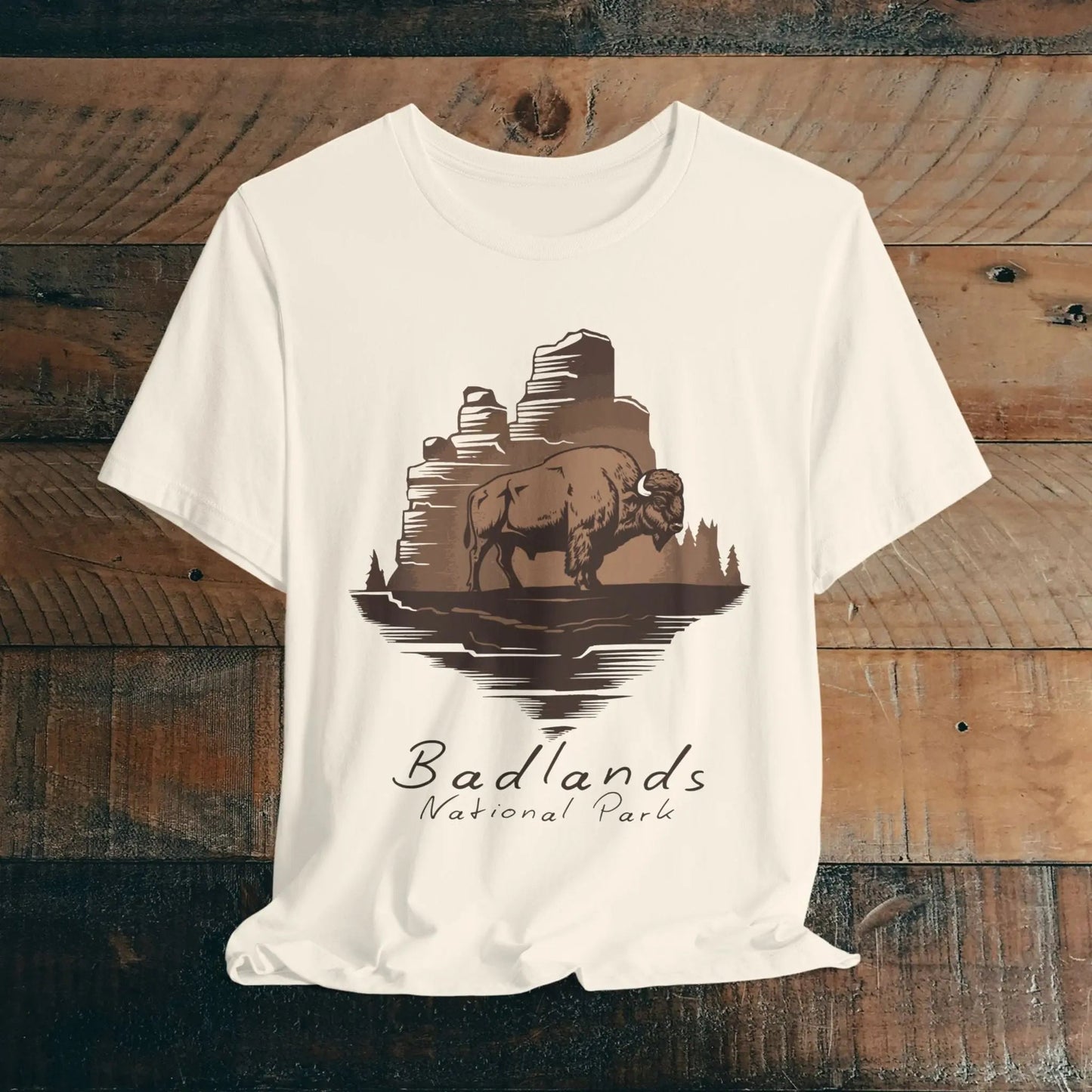 Badlands National Park Unisex T-shirt Roaming Buffalo