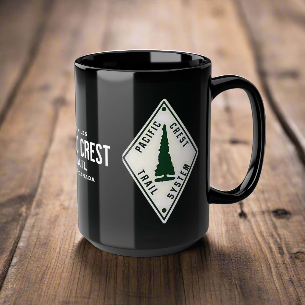 Pacific Crest Trail Classic Marker Black Mug