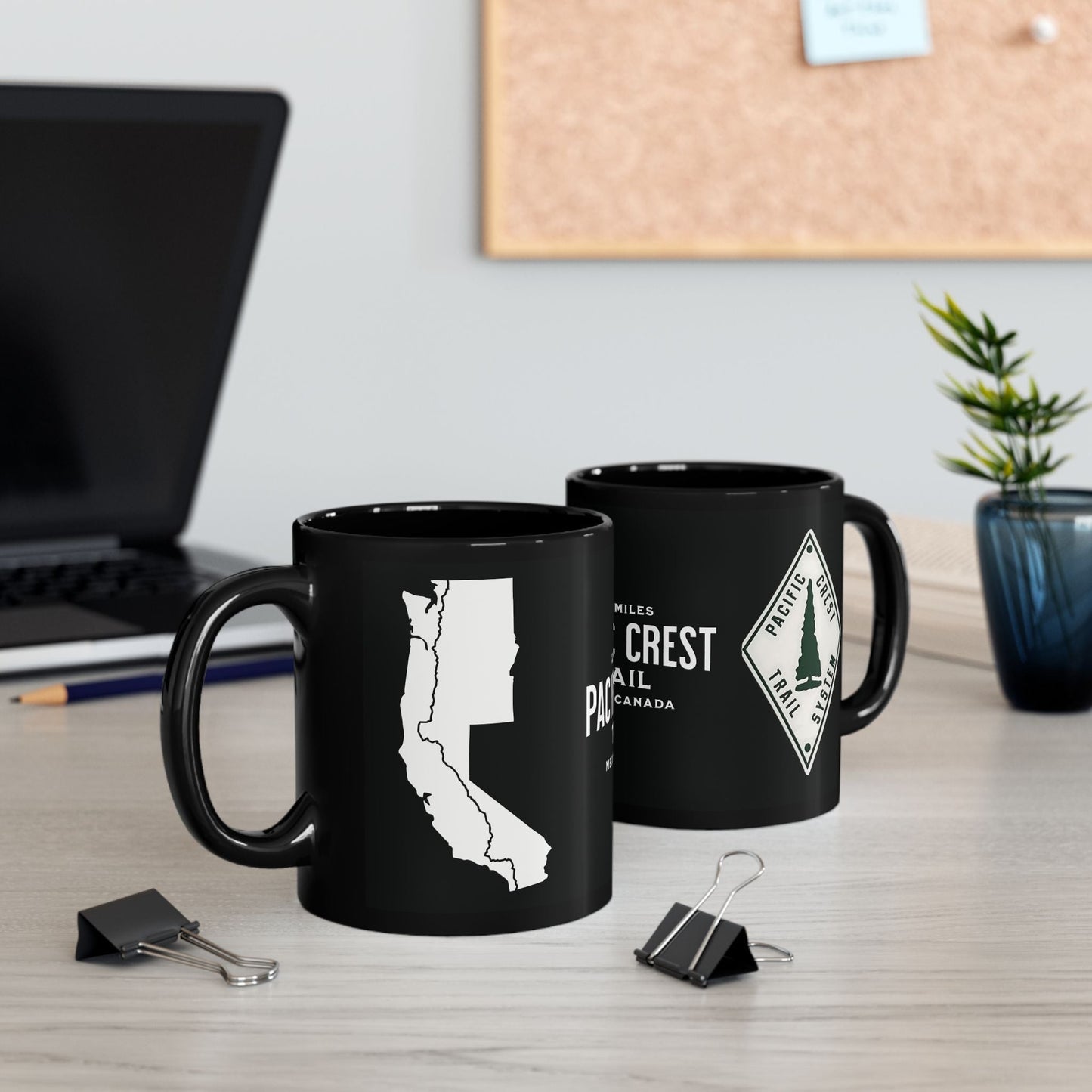 Pacific Crest Trail Classic Marker Black Mug