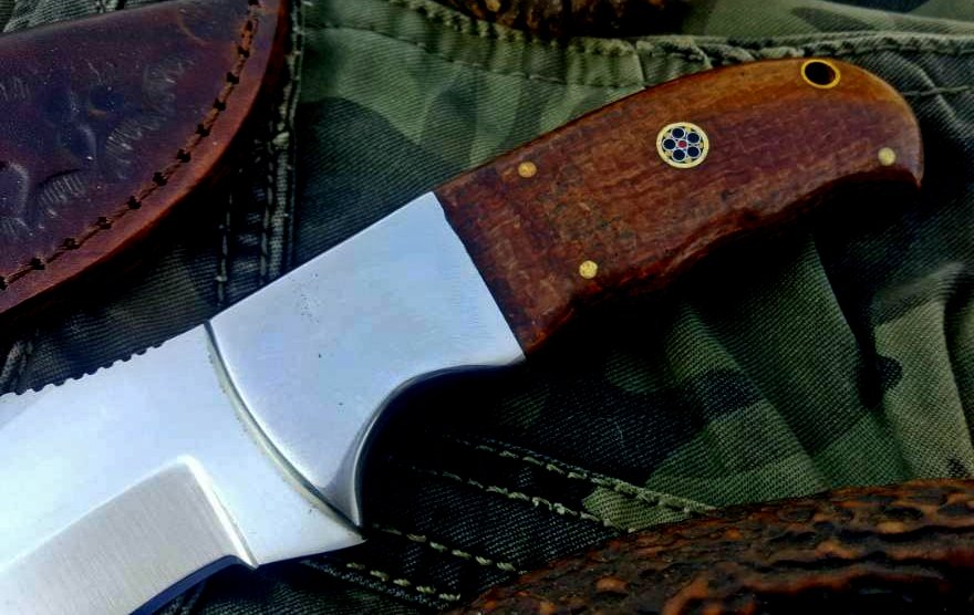 Custom Handmade D2 Tool Steel Hunting Skinning Camping Knife