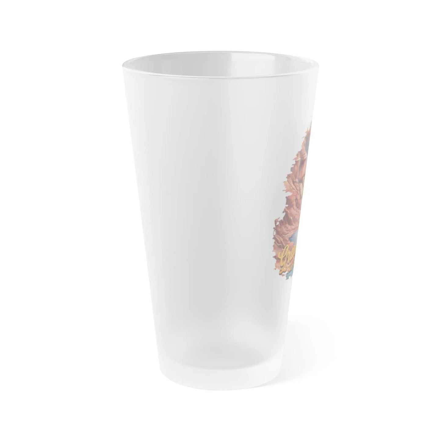 Grand Canyon National Park Frosted Pint Glass 16oz Distressed River Graphic