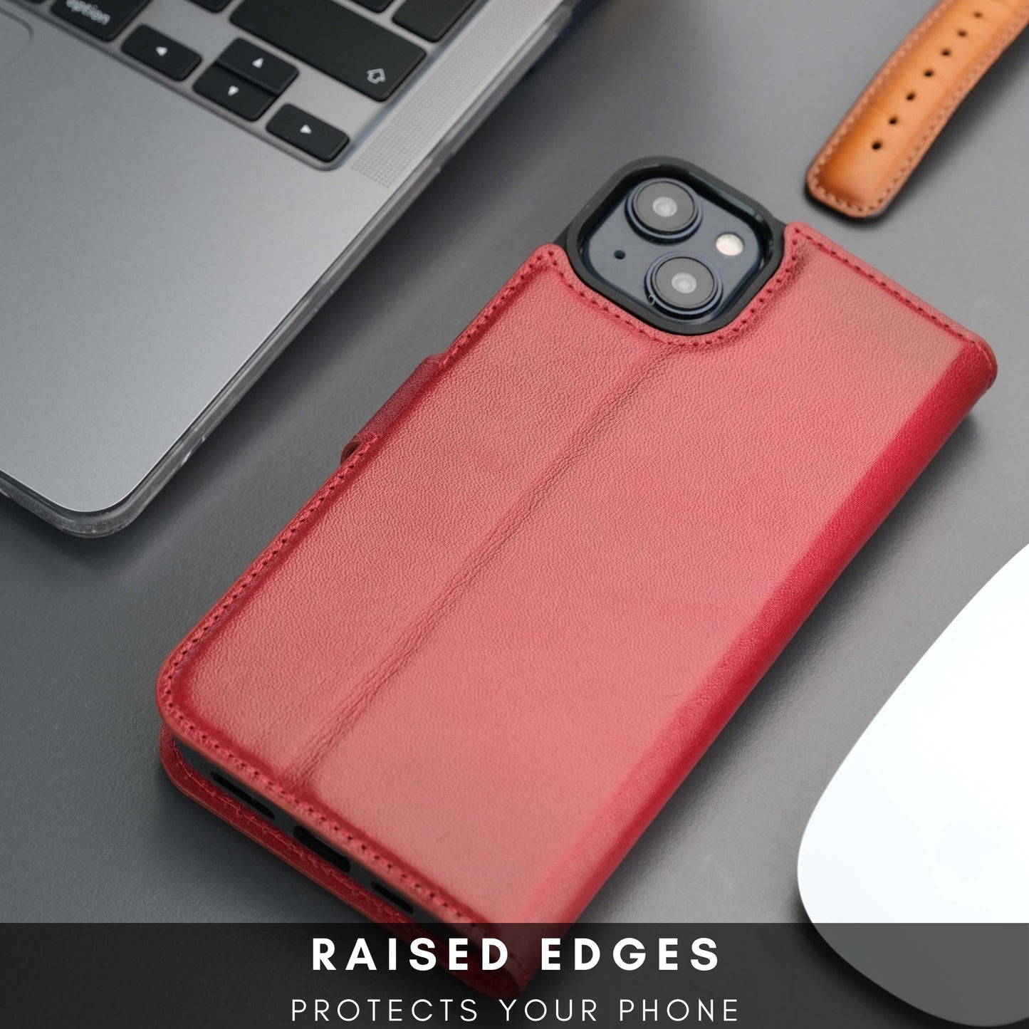 Casper Leather iPhone 15 Plus Wallet Case | Detachable MagSafe Compatible RFID Protection
