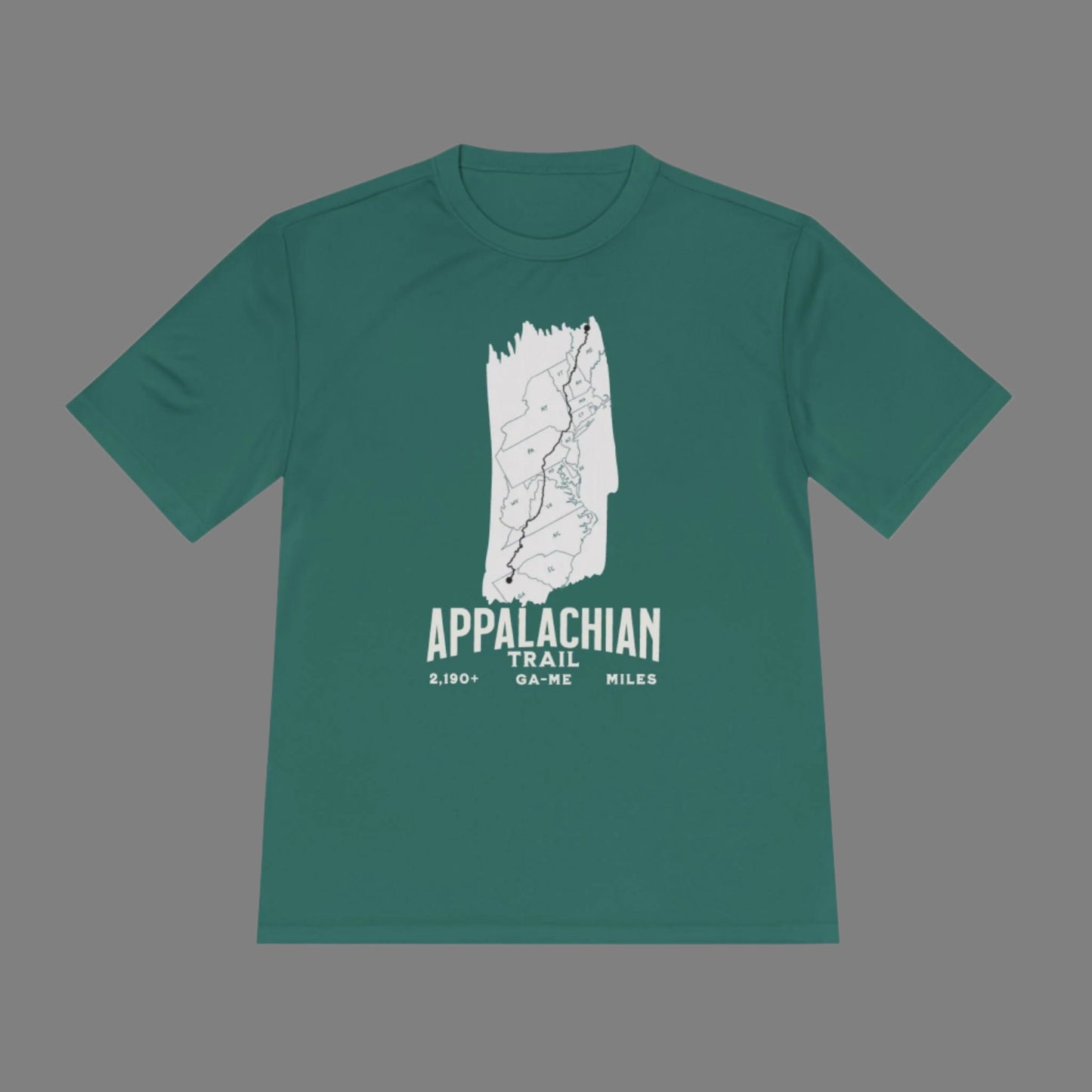Appalachian Trail White Blaze Map Unisex Performance T-shirt