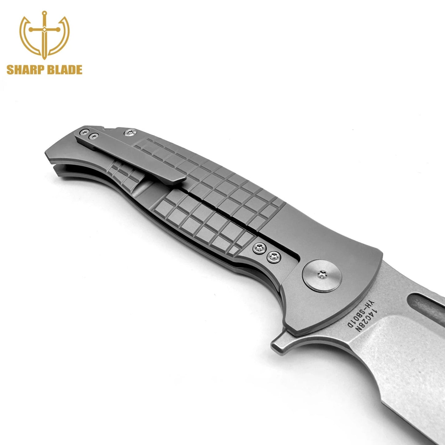Sharp Blade - 14C28N Steel 3.86" Blade, Titanium Handle Premium EDC Pocket Knife