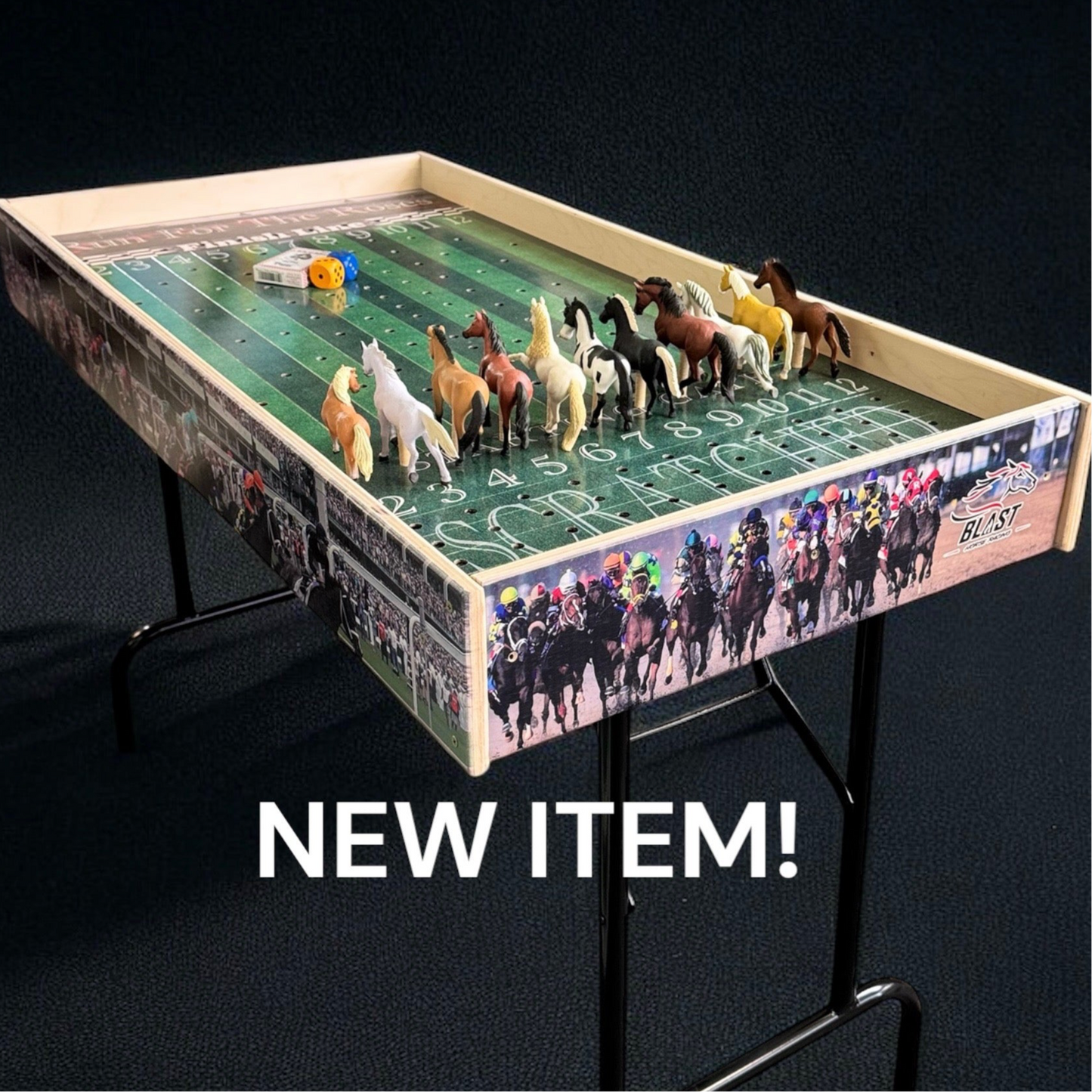 Less than leefext - Jumbo Horse Game with Printed Rails