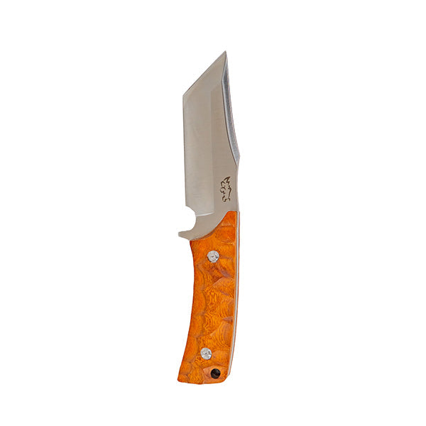 Fixed Blade Knife D2 Steel Rosewood or Ebony Handles - Hunting Leather Sheath