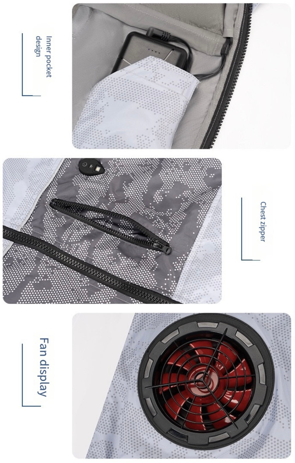 Liteguest LED Cooling Fan Jacket for Night Fishing & Camping
