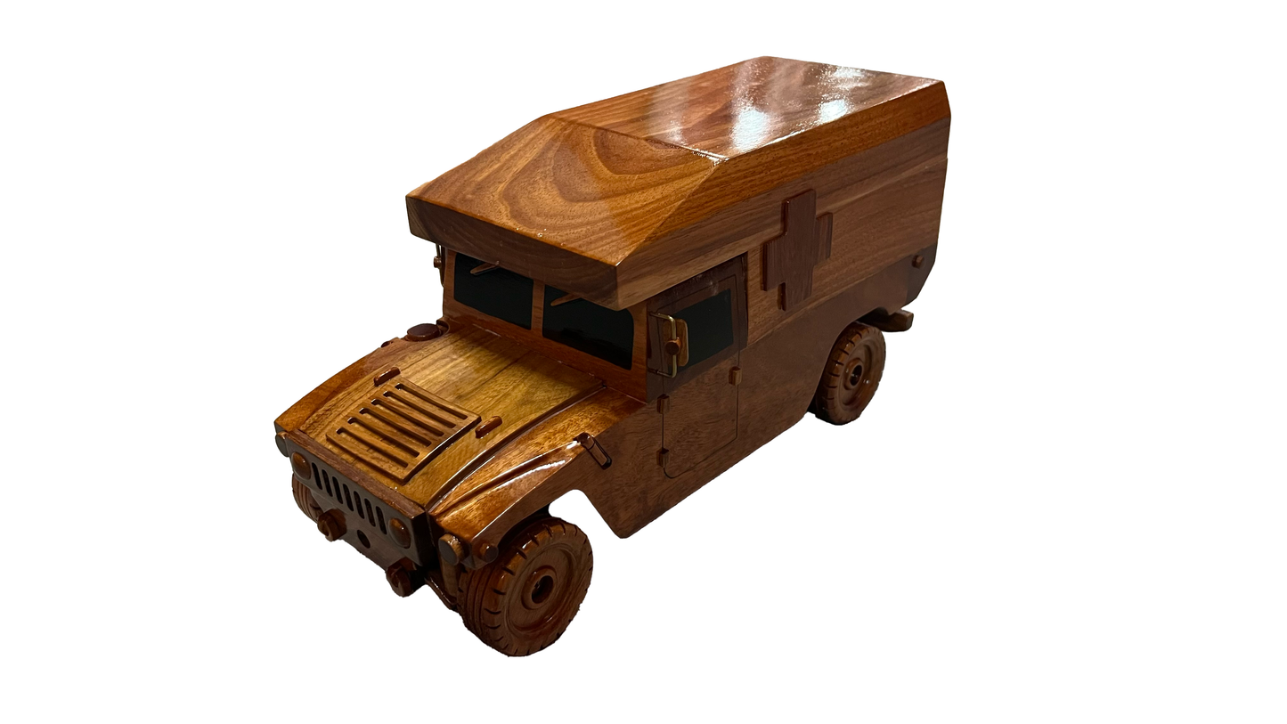 M-997 ( M997 ) Ambulance Mahogany Wood Desktop Model