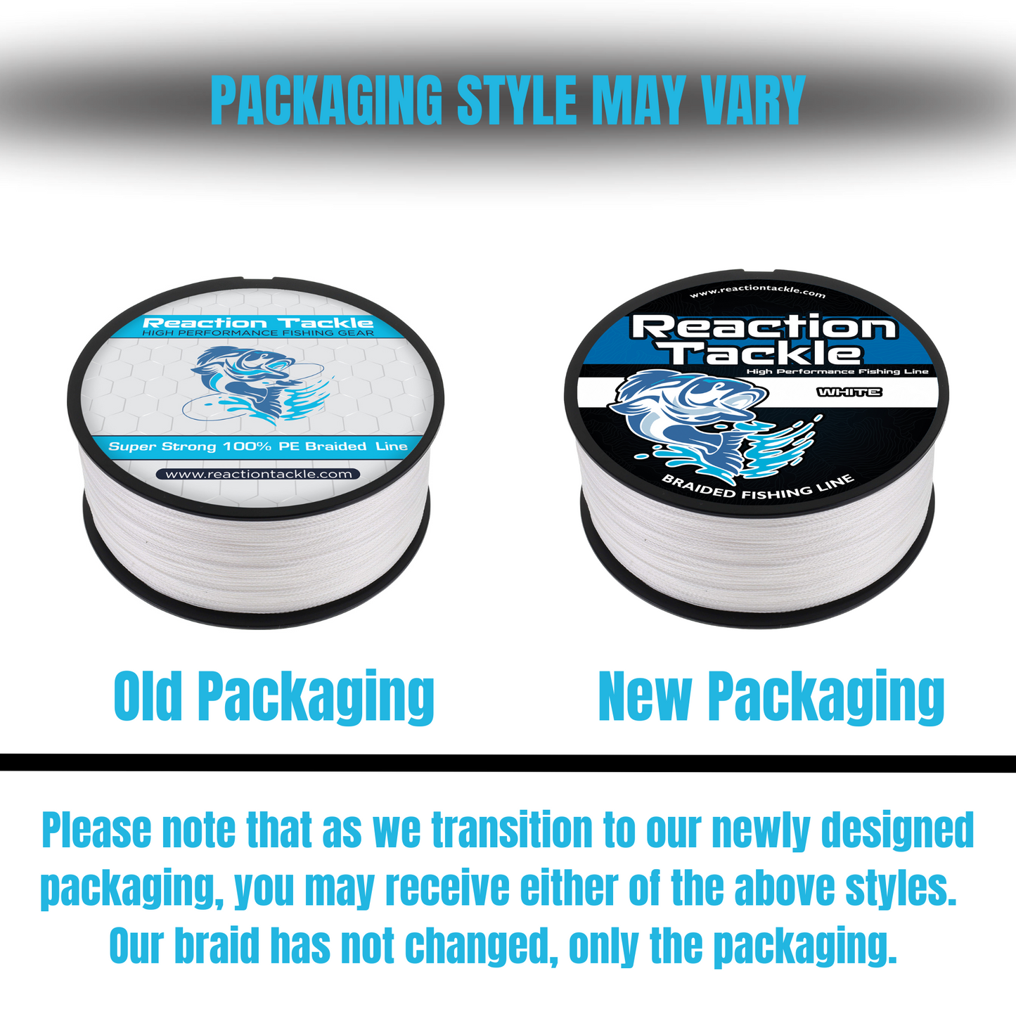 Reaction Tackle X8 Braided Fishing Line- Aqua Camo 8 Strand