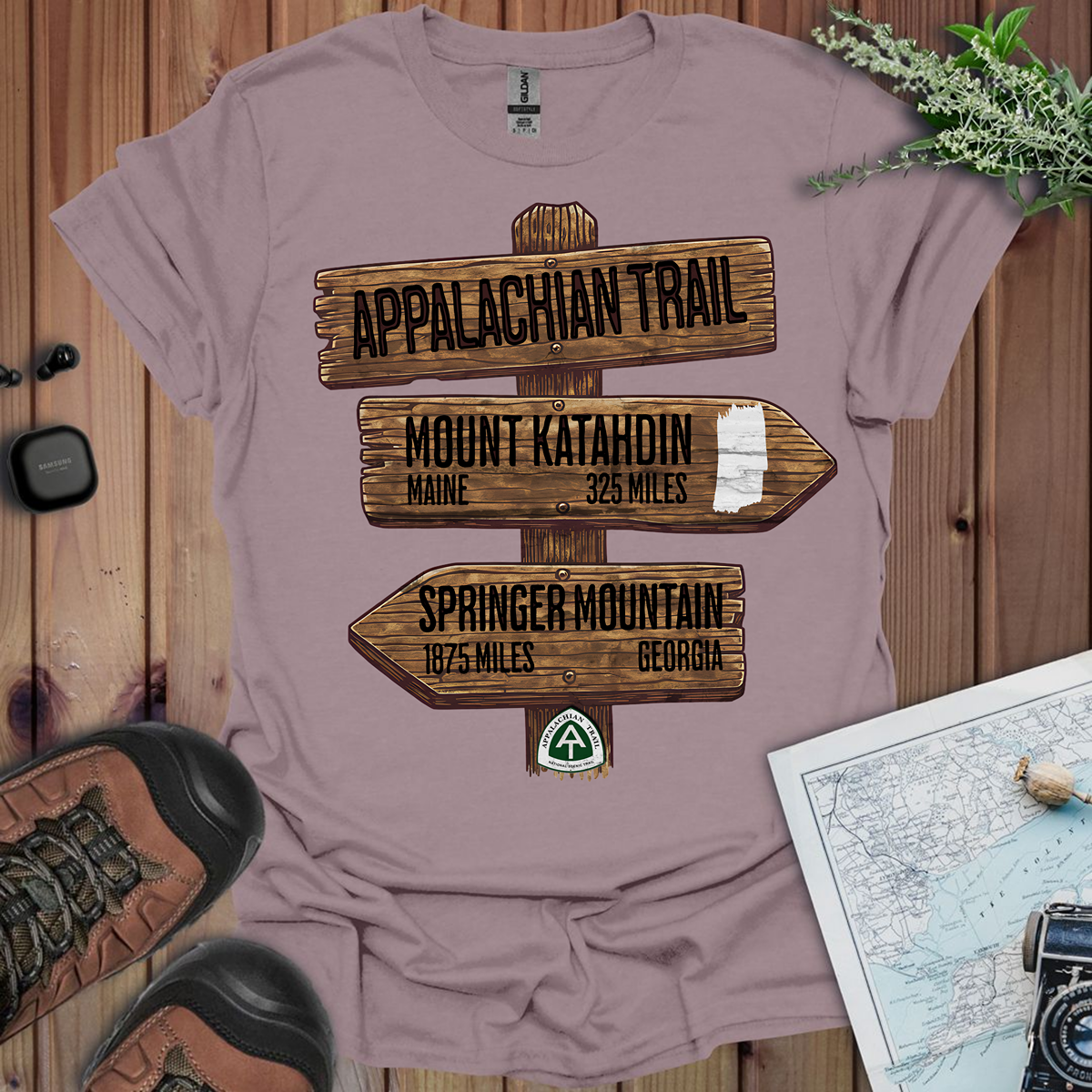 Appalachian Trail White Blaze Unisex T-Shirt Katahdin Springer 2200 Miles