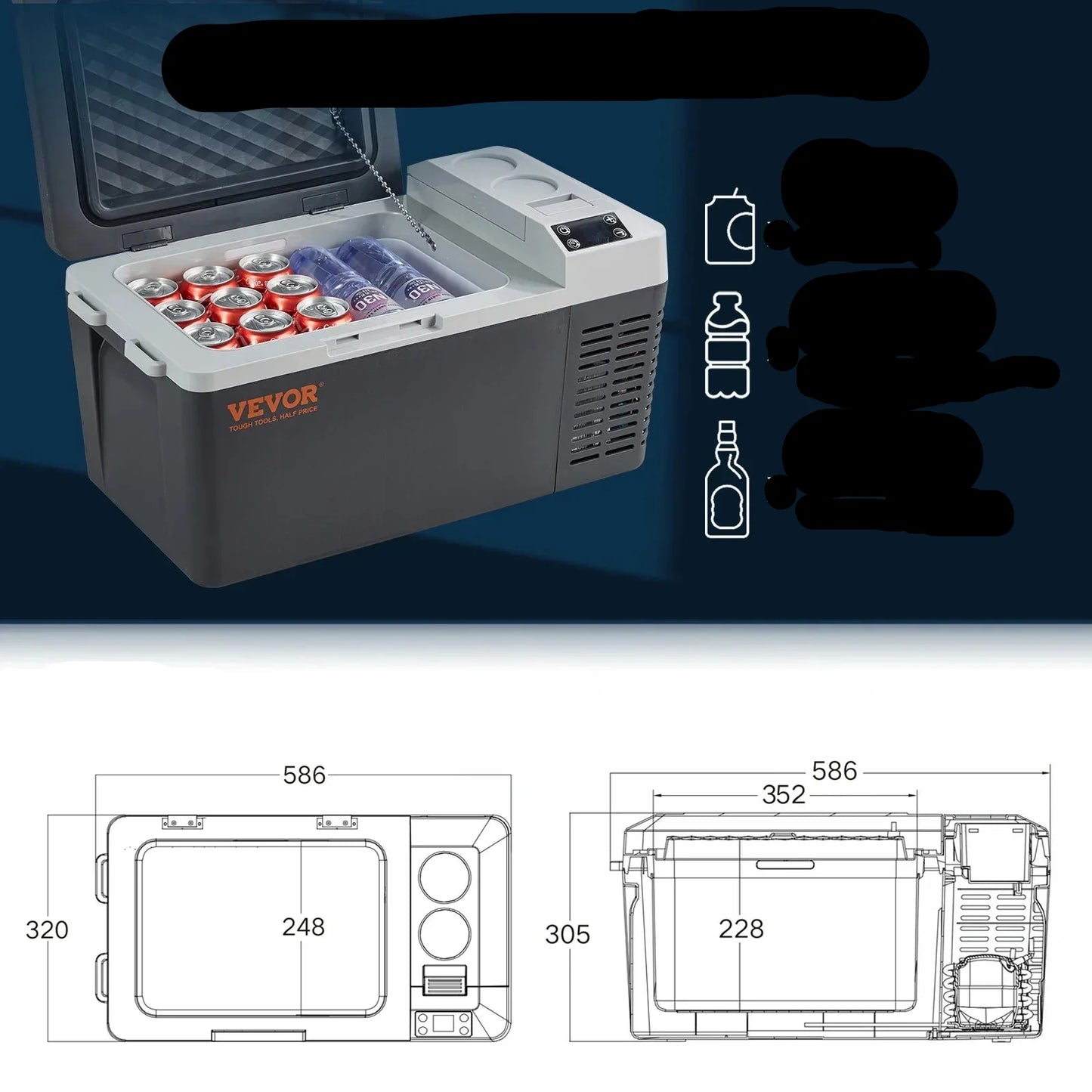 Keep Food Fresh On the Go: Compact & Powerful Car Fridge for Camping, Fishing