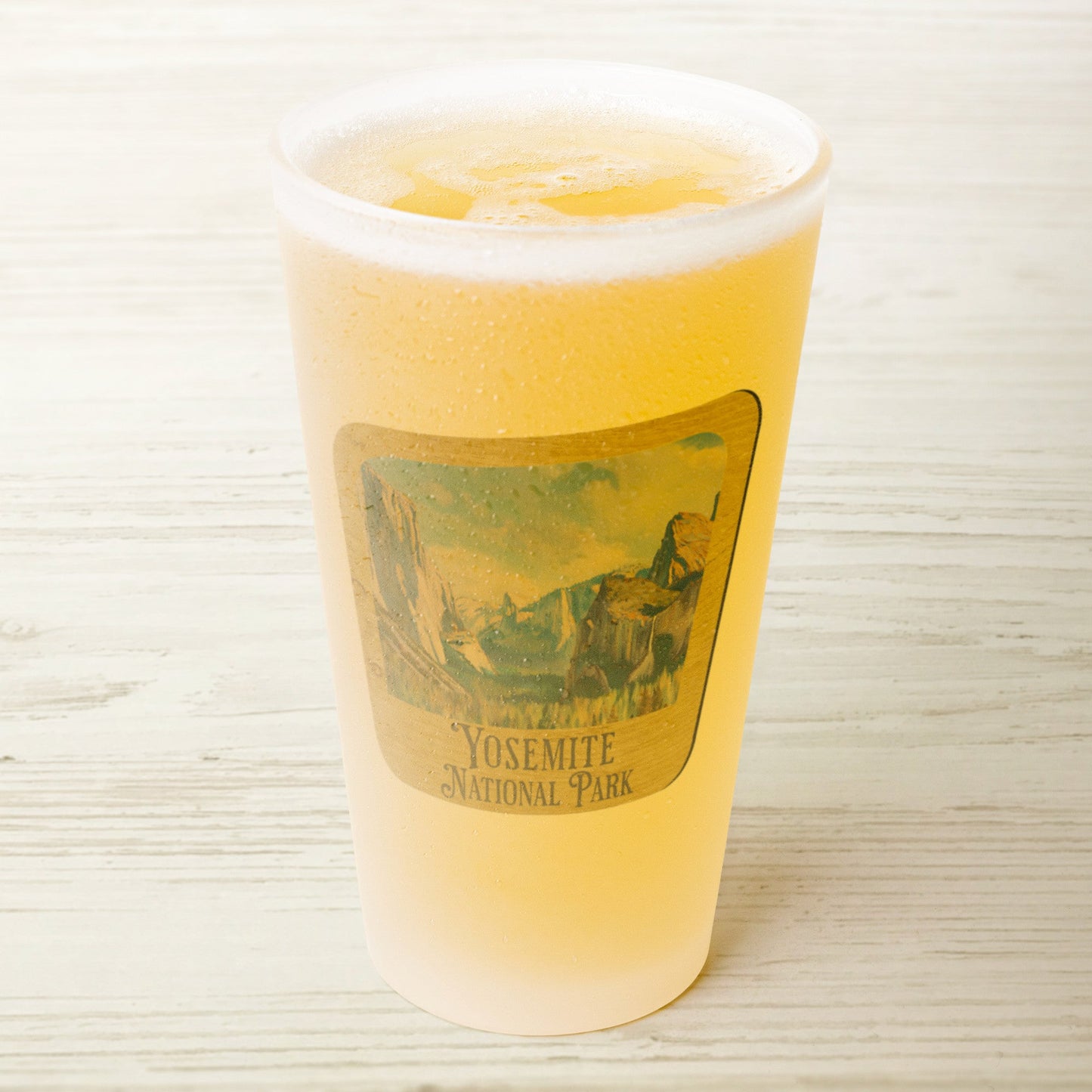 Yosemite National Park Frosted Pint Glass Sign