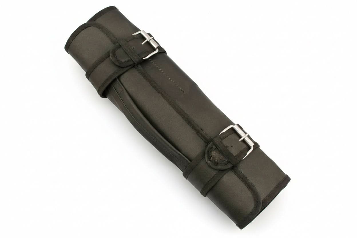 best chef knife Custom Handmade Leather Roll Bag for 7 pieces set / Chef sets Bag german knife DK-0138