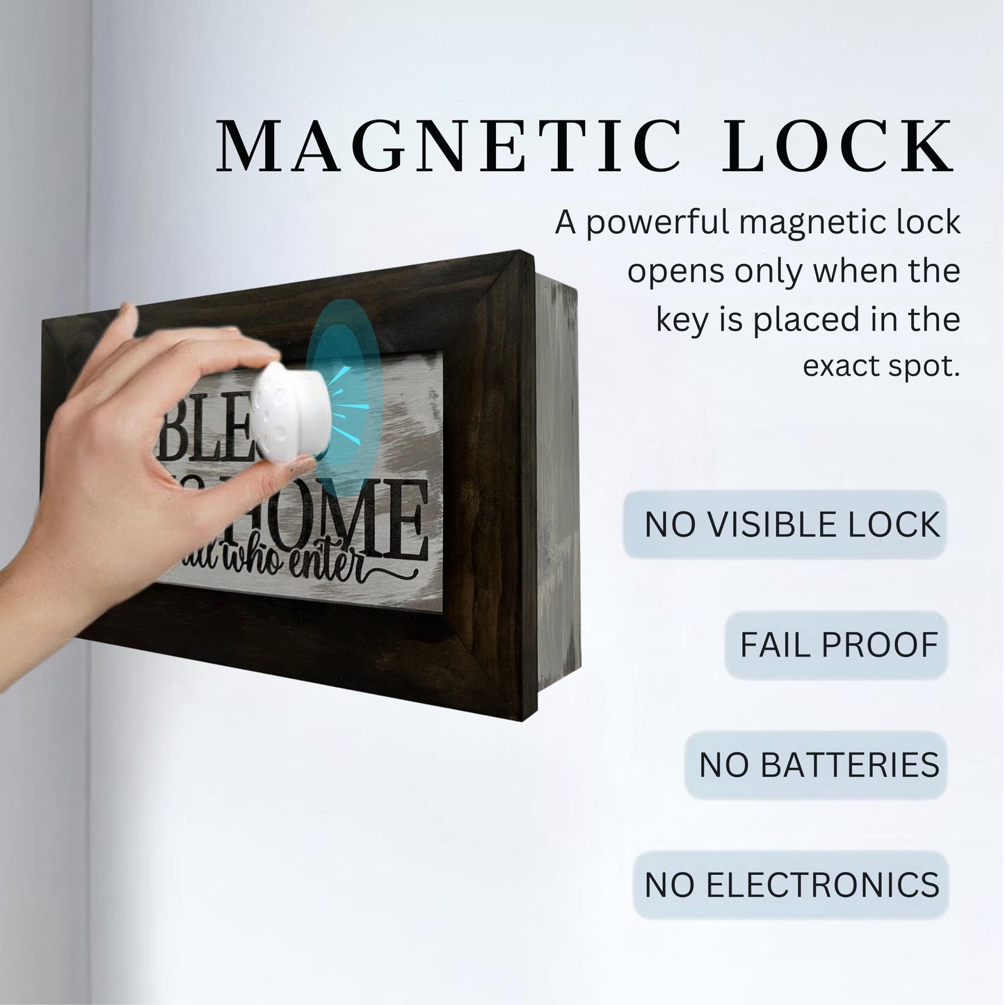 Wood Gun Cabinet - Bless This Home And All Who Enter Wall Gun Cabinet - Hidden Wall Storage - Hidden Gun Safe - Handcrafted Gun Concealment Furniture - Hidden Gun Storage by Bellewood Designs