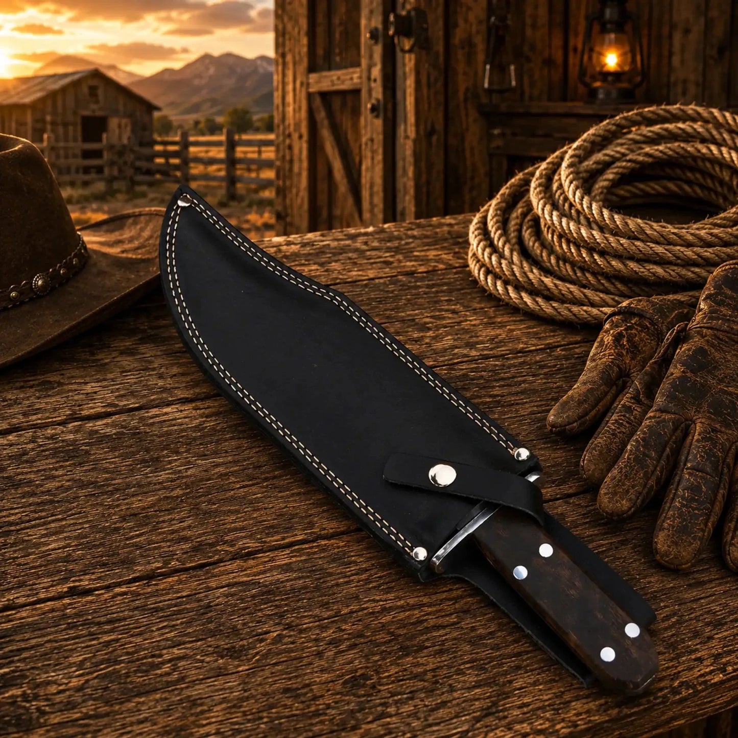 Condor Undertaker Bowie Knife Stainless Steel Walnut Handle