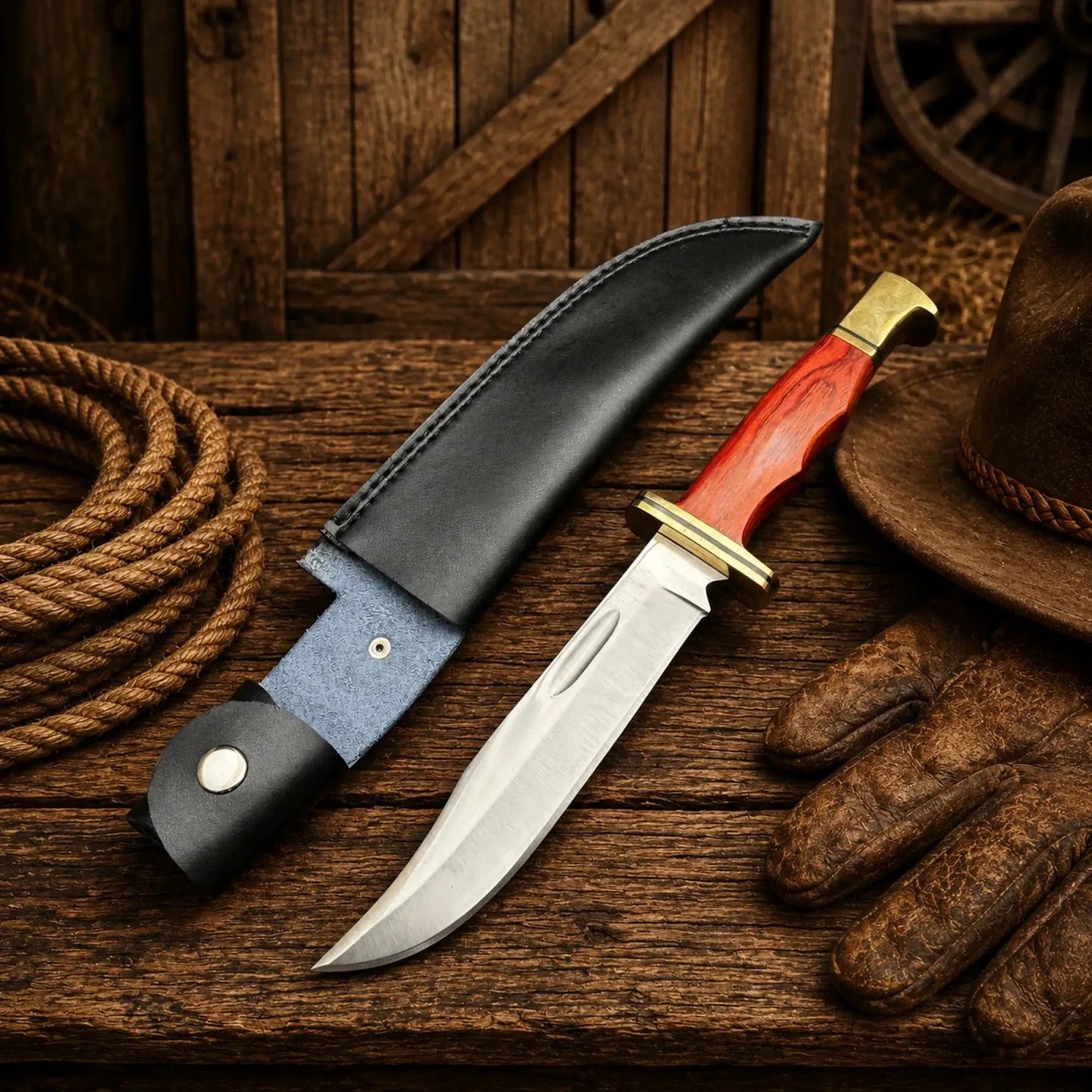Dexter's First Knife Replica – D2 Steel Blade Wood Handle