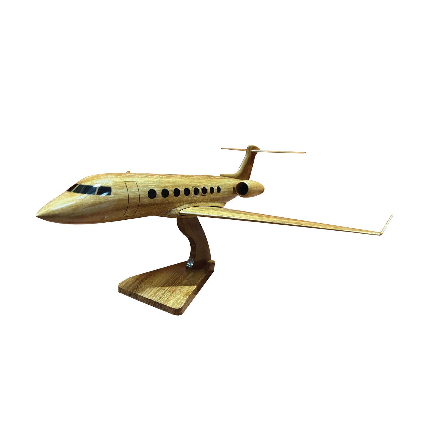 Gulfstream 650 Mahogany Wood Desktop Airplane Modal
