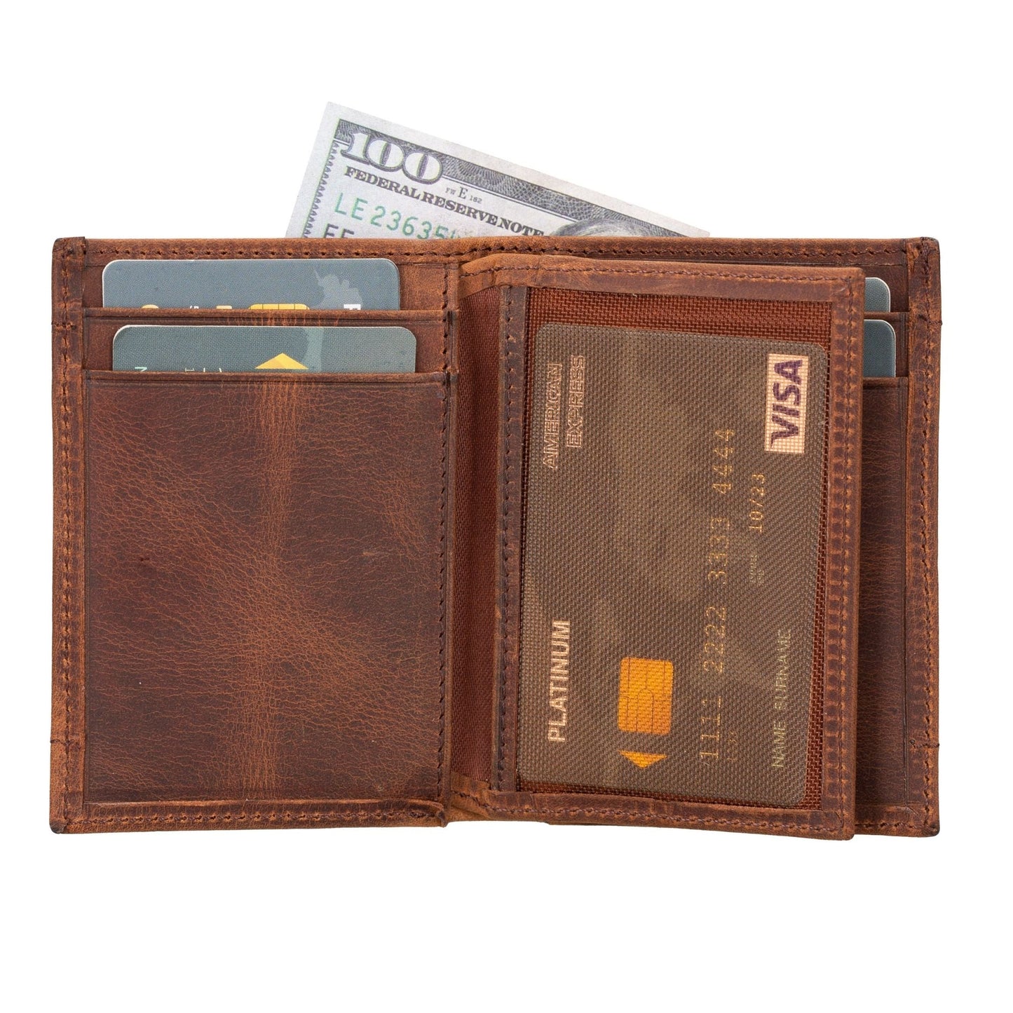 Glendo Apple AirTag Slot Leather Wallet, Handcrafted, Unisex