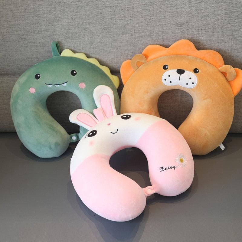 New Animal Memory Cotton U-shaped Pillow Car Neck Pillow Noon Rest Pillow Plane Travel PillowKids Neck Travel Pillows Cute U-Shaped Animal Pillow for Cars Planes Boys Girls Child Gift Ideas