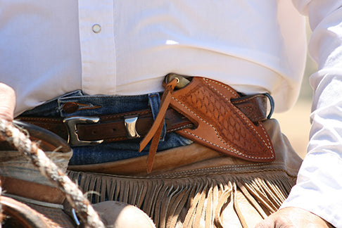 DUSTBONE EDGE – COWBOY BUCKAROO KNIFE WITH RAINDROPS DAMASCUS & DEER BONE