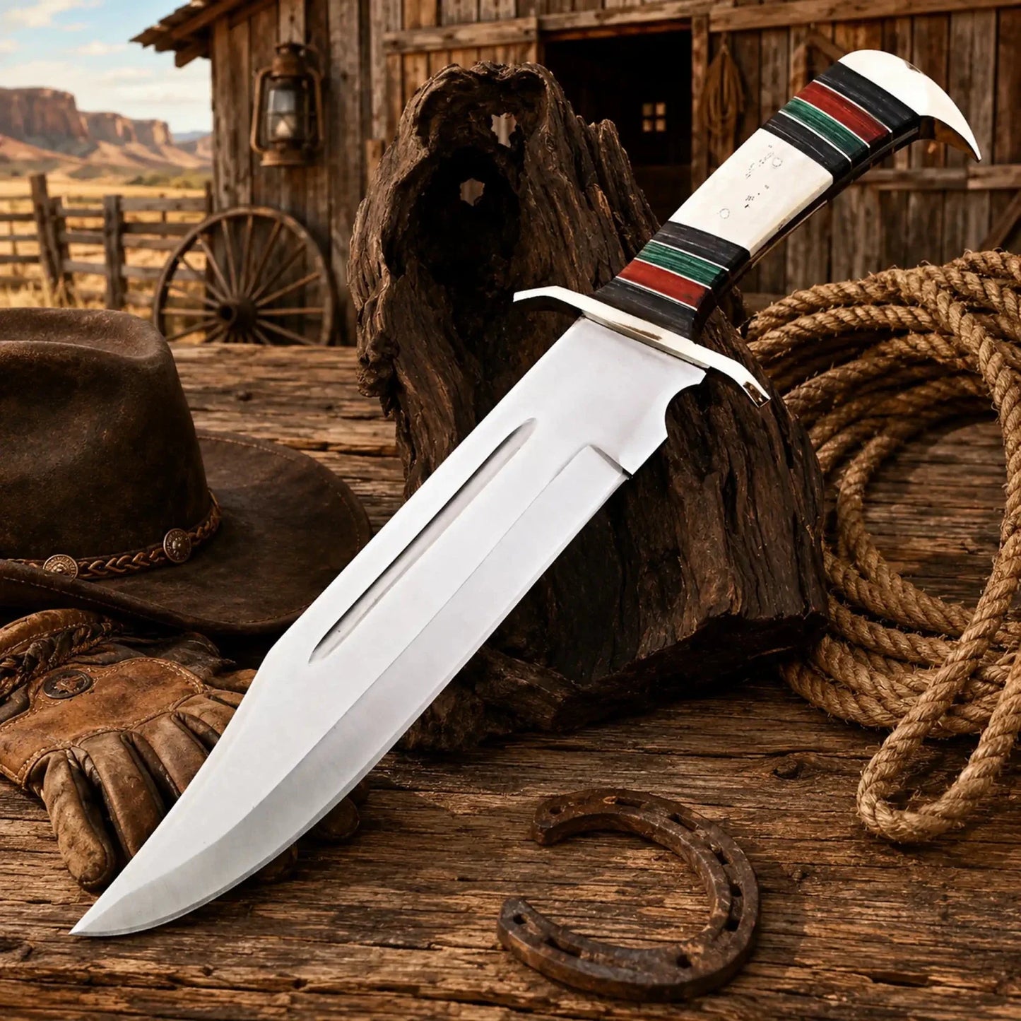 Rambo Style Knife – Full Tang D2 Steel Bowie Blade
