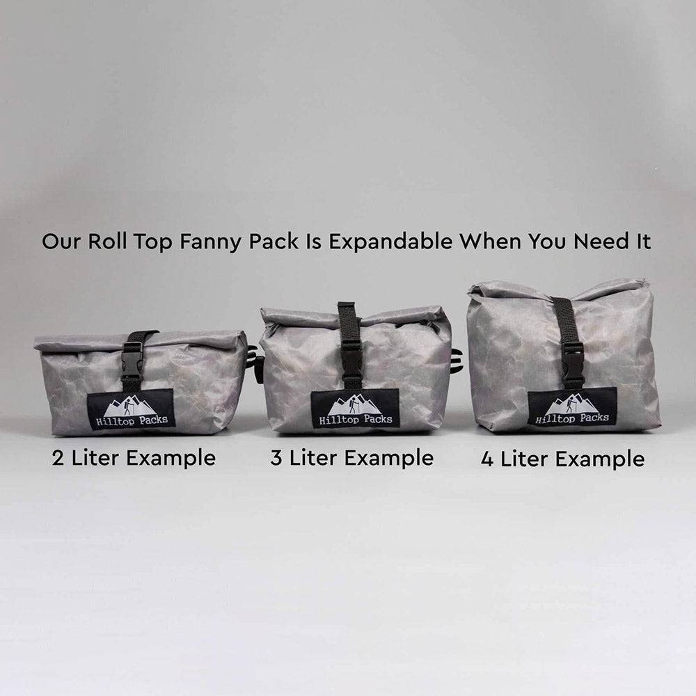 Roll Top Fanny Pack (Black Ultralight DYNEEMA)