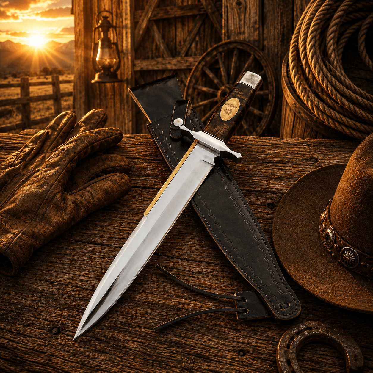 Toothpick Replica Bowie Knife – D2 Steel Gil Hibben Style