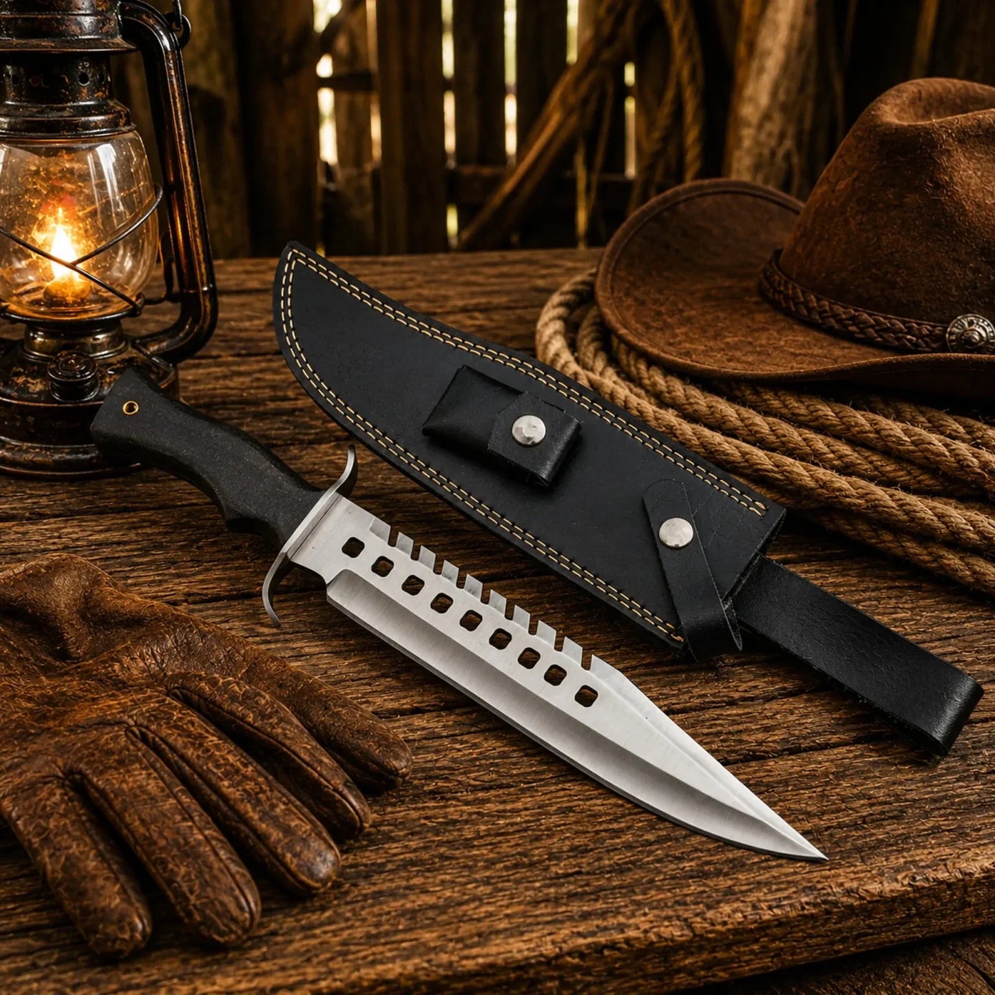 Walking Dead Negan Bowie Knife β Stainless Steel With Sheath