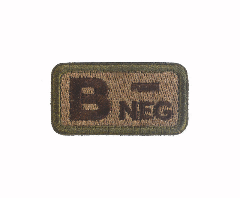 Embroidered Tactical Blood Type Patch - Essential Velcro ID for First Responders