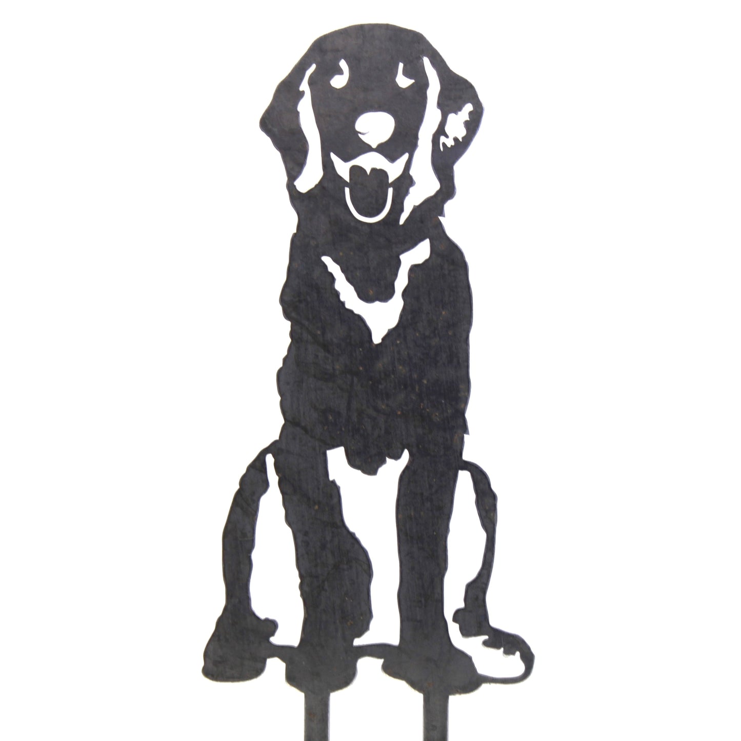 Golden Retriever Sitting Metal Art – Handcrafted Dog Décor