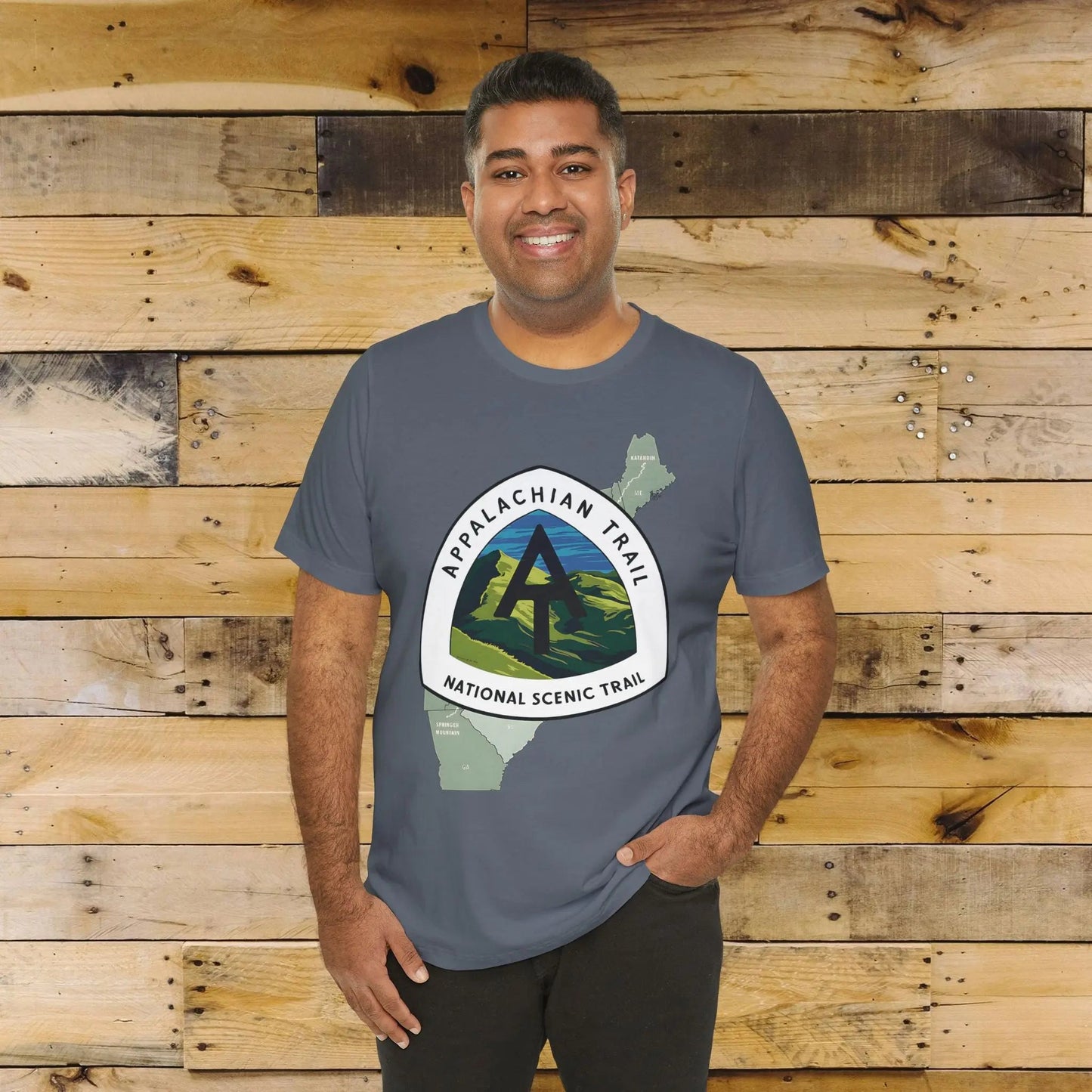 Appalachian Trail Unisex Jersey T-Shirt Logo Emblem Mountain Camp Hike Tee