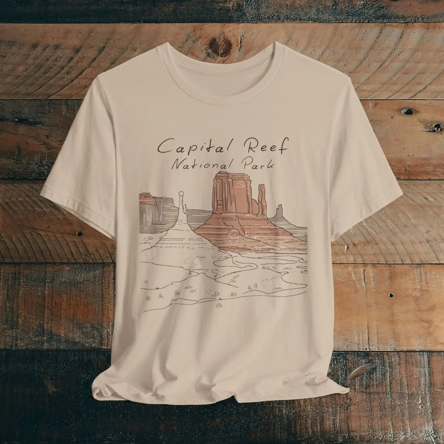 Capitol Reef National Park Unisex T-Shirt Line Art