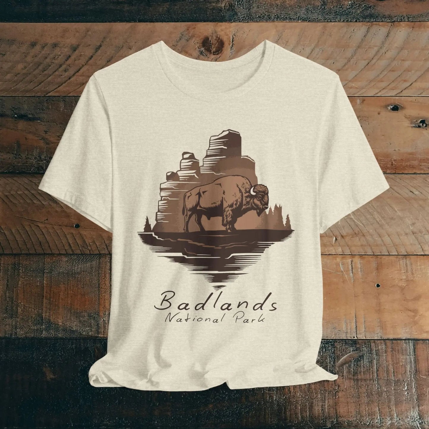 Badlands National Park Unisex T-shirt Roaming Buffalo
