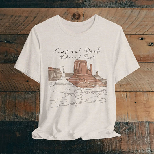Capitol Reef National Park Unisex T-Shirt Line Art