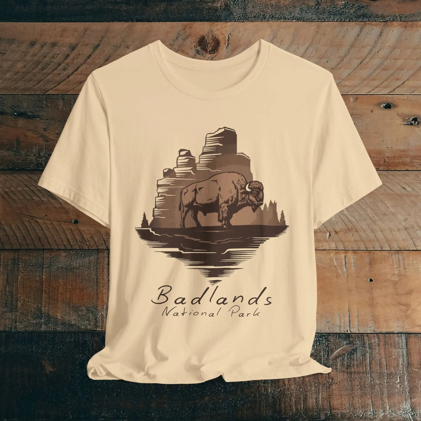 Badlands National Park Unisex T-shirt Roaming Buffalo
