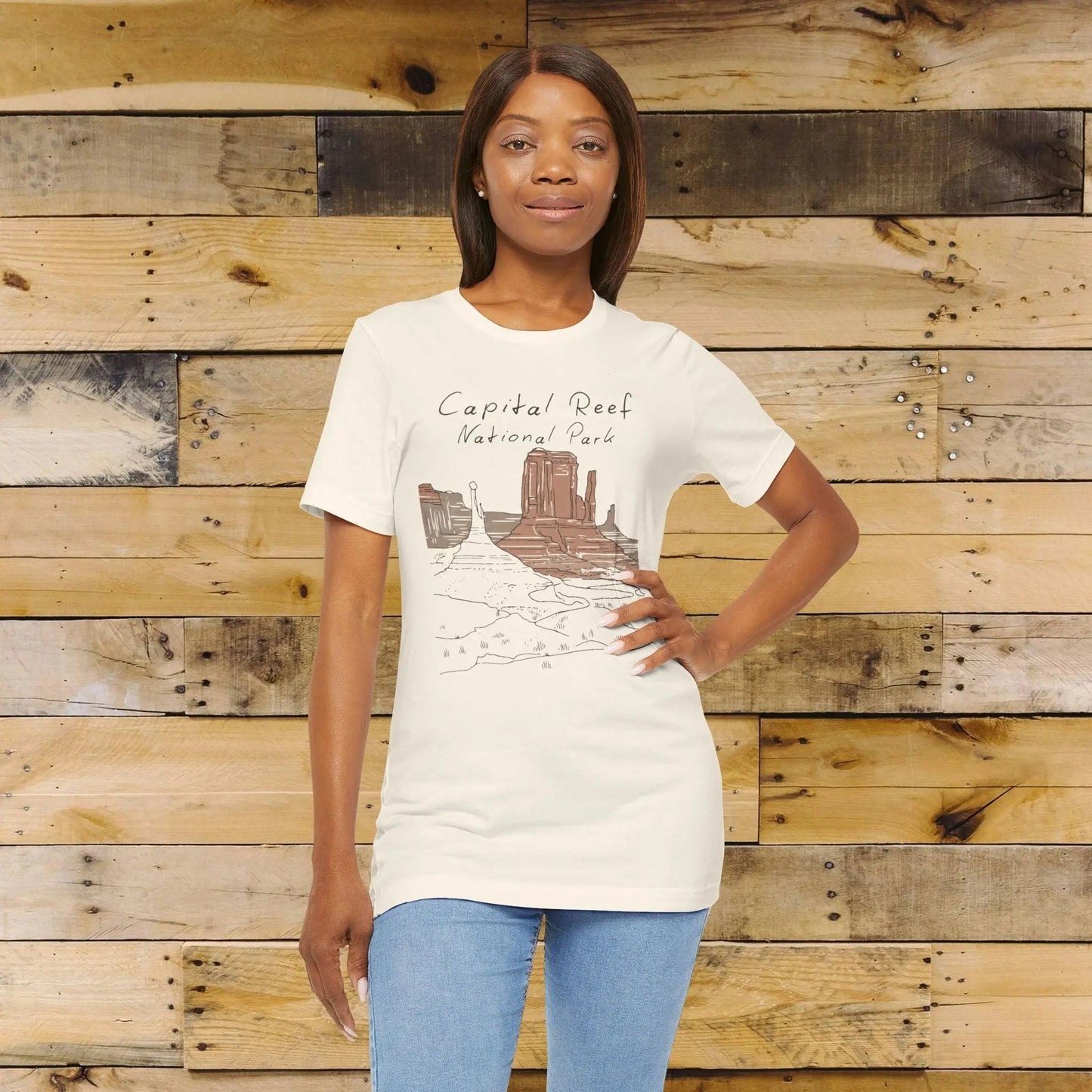 Capitol Reef National Park Unisex T-Shirt Line Art