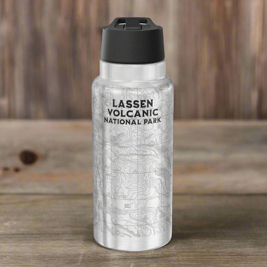 Lassen Volcanic National Park Topo Tumbler Bottle