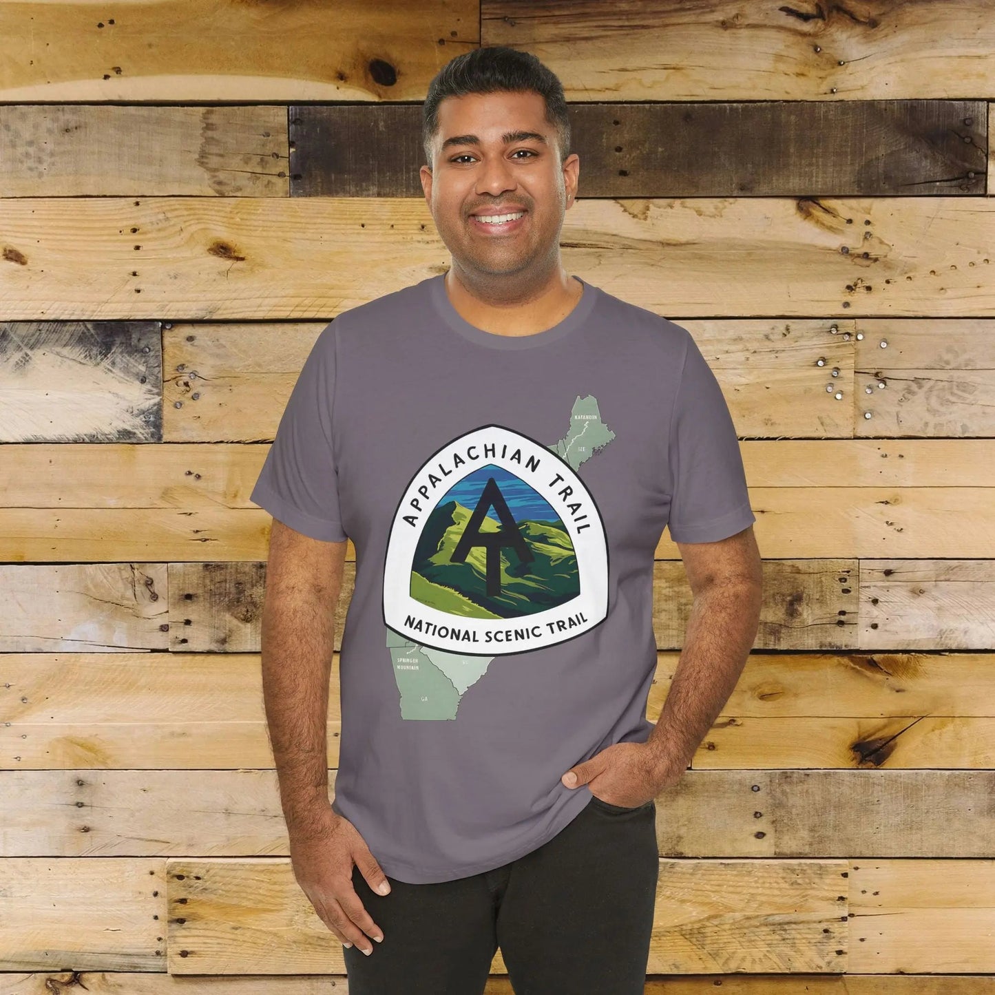 Appalachian Trail Unisex Jersey T-Shirt Logo Emblem Mountain Camp Hike Tee