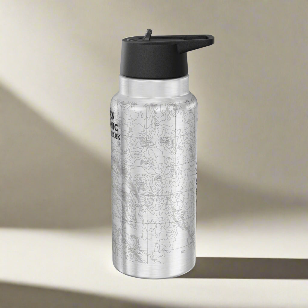 Lassen Volcanic National Park Topo Tumbler Bottle