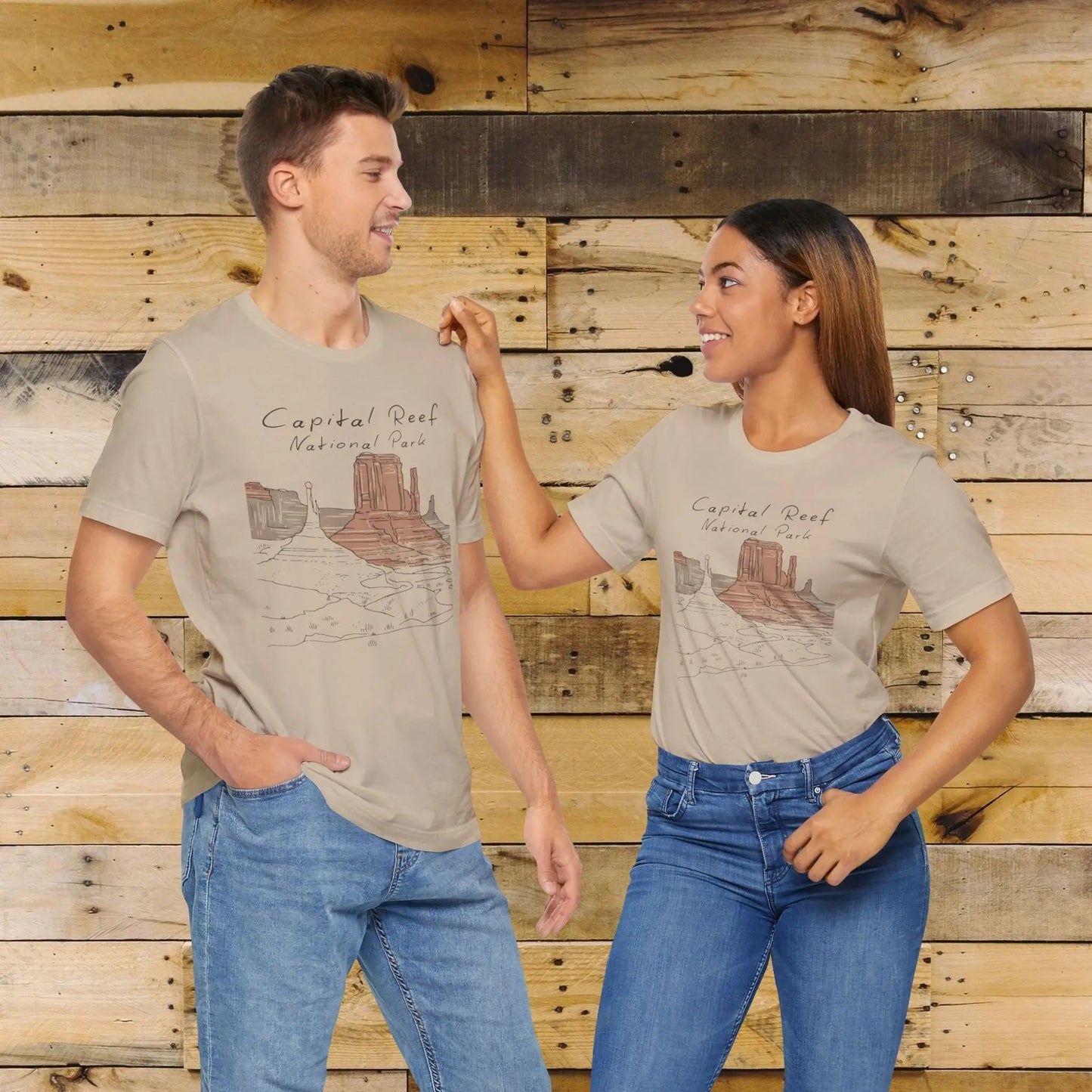 Capitol Reef National Park Unisex T-Shirt Line Art