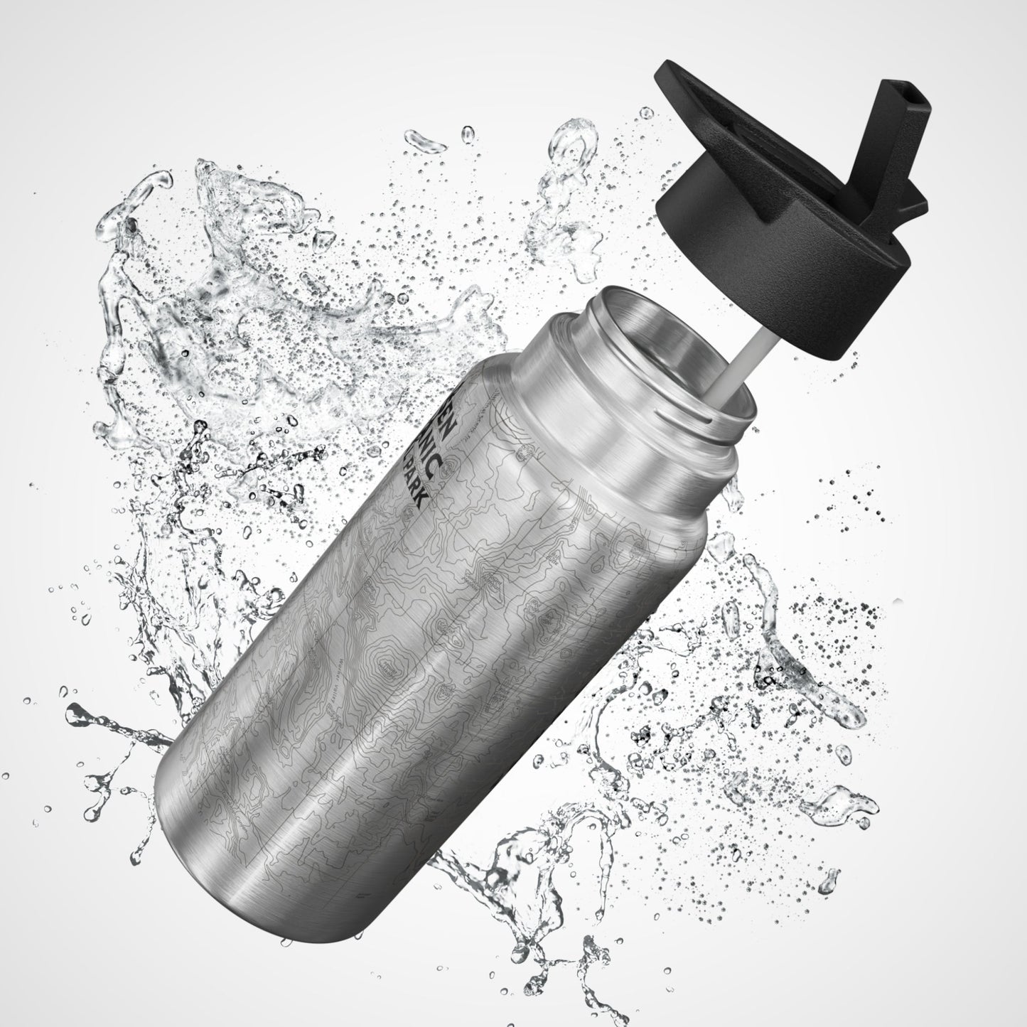 Lassen Volcanic National Park Topo Tumbler Bottle