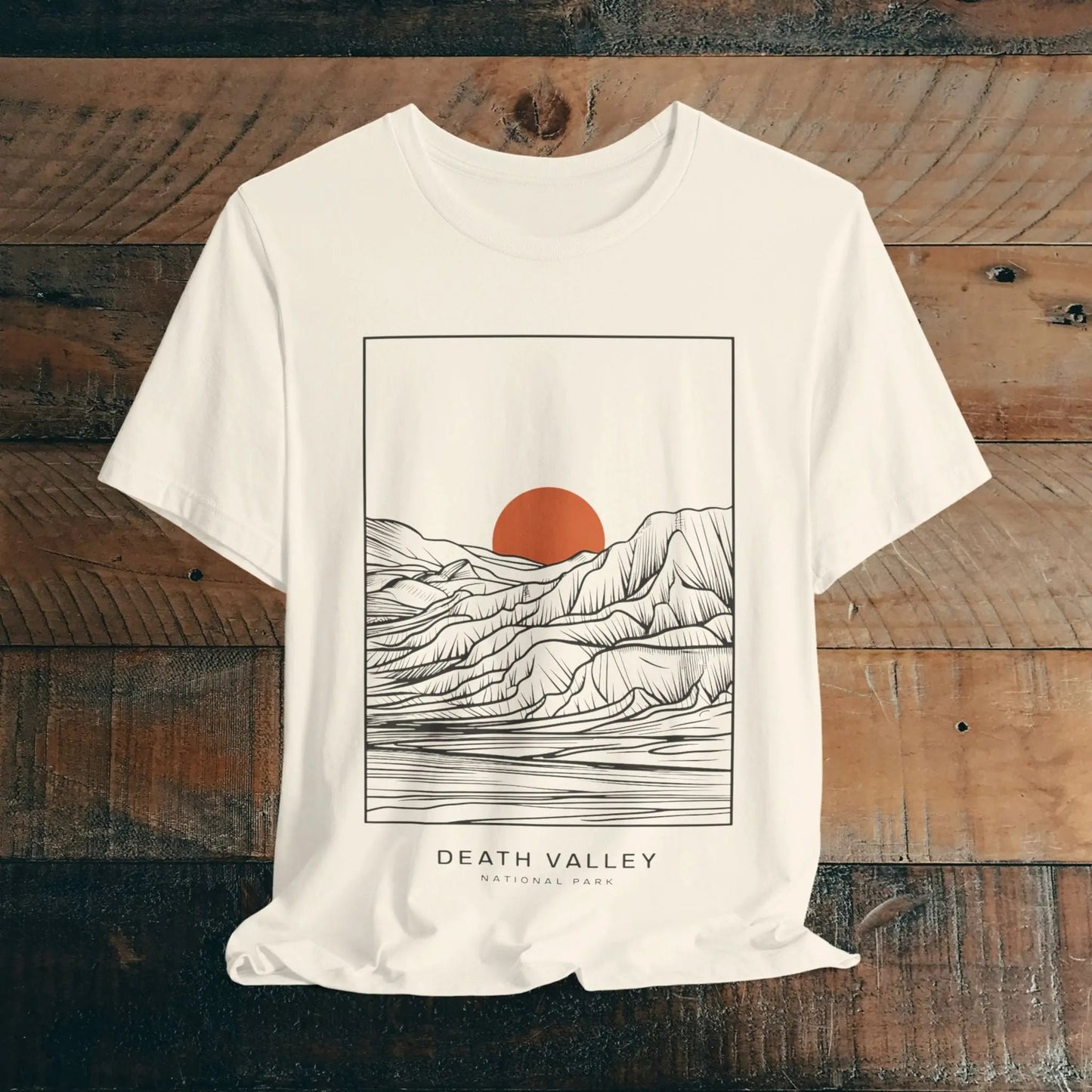 Death Valley National Park Desert Line Art Unisex Fit Soft T-Shirt