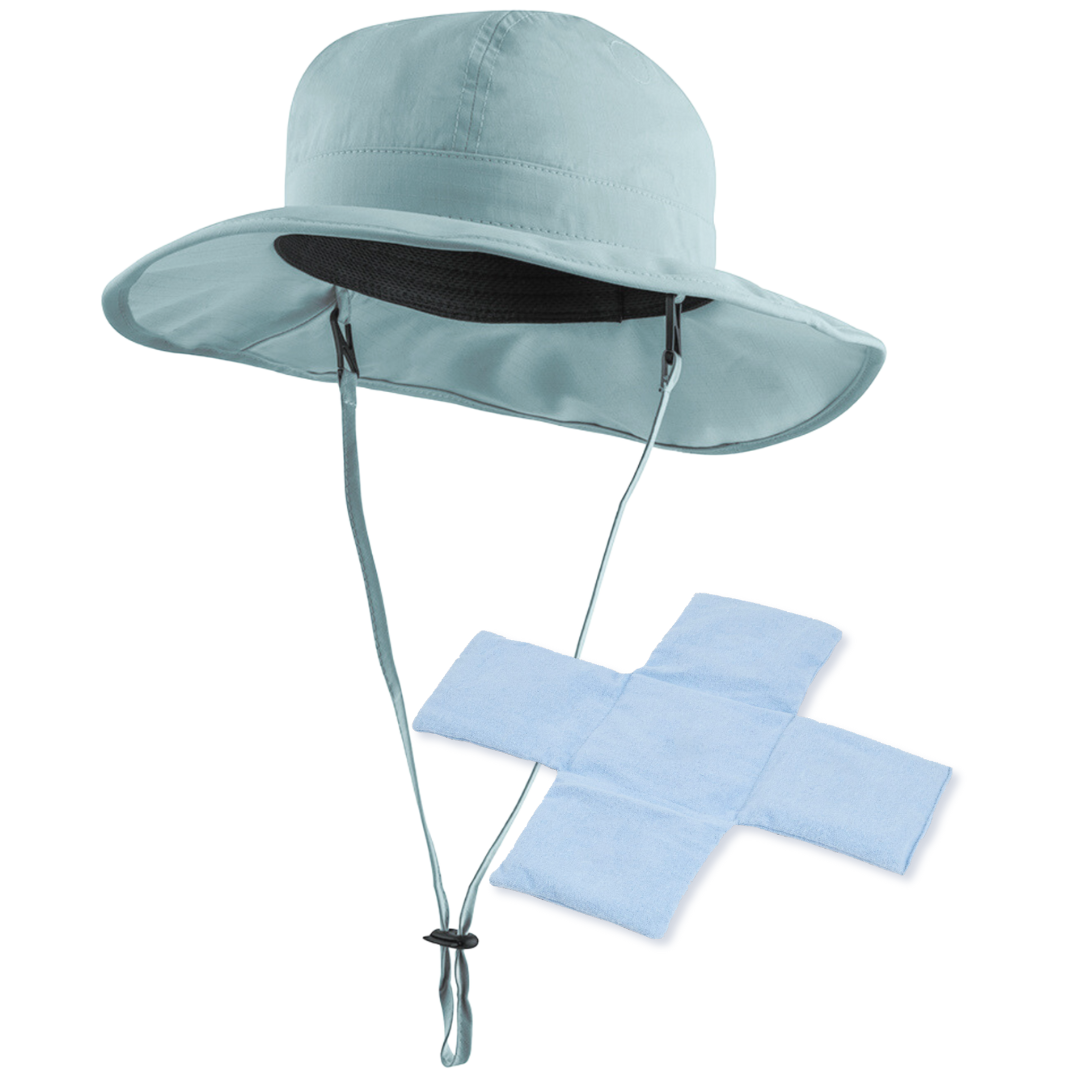 POWERCAP ICE Cooling Sun Hat – Instant Cooling Relief with Reusable Ice Packs, UPF 50 UV Sun Protection, Lightweight & Breathable for Hot Weather