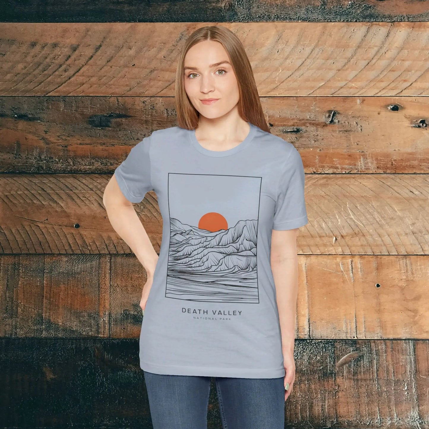 Death Valley National Park Desert Line Art Unisex Fit Soft T-Shirt