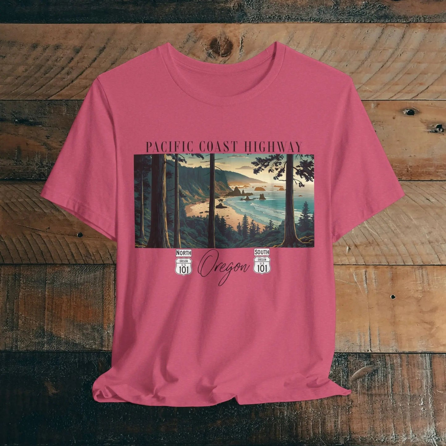 Oregon Coast Highway 101 Pacific Coast Highway Unisex Fit T-shirt PCH Tee