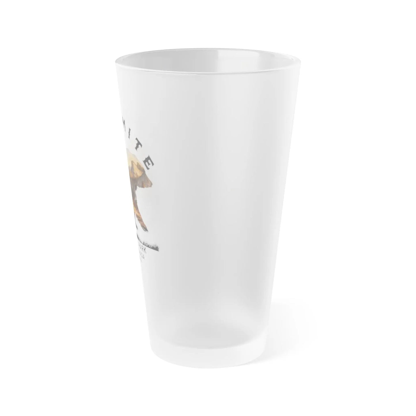 Yosemite National Park Valley Bear Frosted Pint Glass 16oz Sierra Nevada